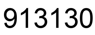 Number 913130 black image