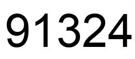 Number 91324 black image
