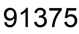 Number 91375 black image