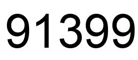 Número 91399 imagen negro
