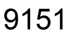 Number 9151 black image