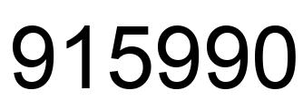 Number 915990 black image