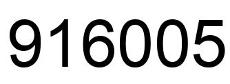 Number 916005 black image