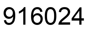 Number 916024 black image