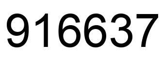Número 916637 imagen negro