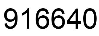 Number 916640 black image