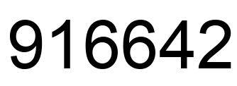 Number 916642 black image