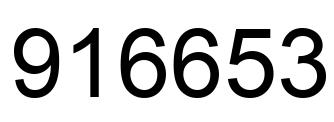 Number 916653 black image