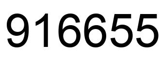 Number 916655 black image