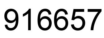 Number 916657 black image