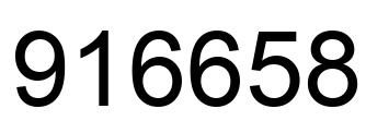 Number 916658 black image