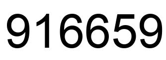 Number 916659 black image