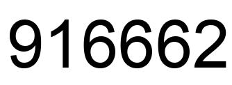Número 916662 imagen negro
