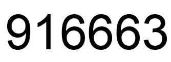 Número 916663 imagen negro