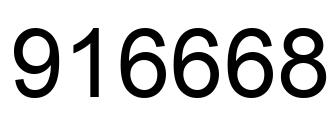 Número 916668 imagen negro