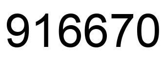 Número 916670 imagen negro