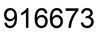 Number 916673 black image