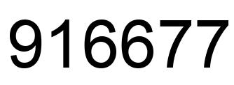 Number 916677 black image