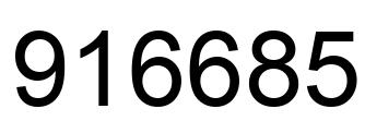 Number 916685 black image