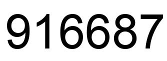 Number 916687 black image