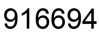 Número 916694 imagen negro