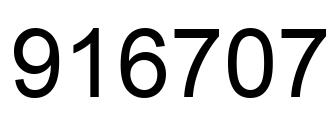 Número 916707 imagen negro