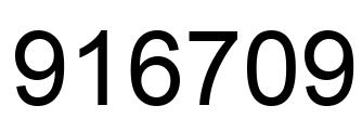 Número 916709 imagen negro