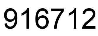 Número 916712 imagen negro