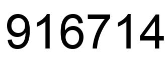 Número 916714 imagen negro