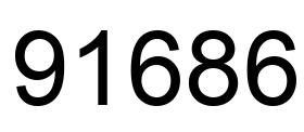 Número 91686 imagen negro