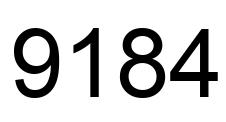 Number 9184 black image