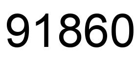 Número 91860 imagen negro