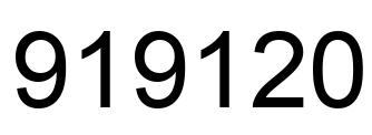 Number 919120 black image