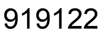 Number 919122 black image
