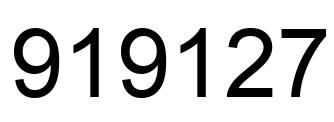 Número 919127 imagen negro