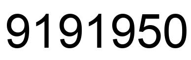 Number 9191950 black image