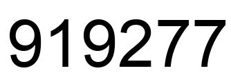 Number 919277 black image