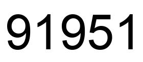 Número 91951 imagen negro