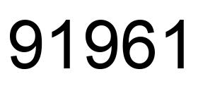 Number 91961 black image