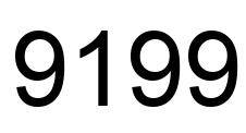 Number 9199 black image