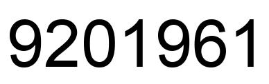 Number 9201961 black image