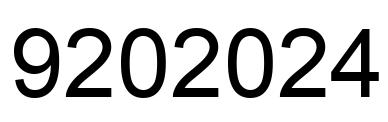 Número 9202024 imagen negro