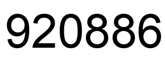 Number 920886 black image