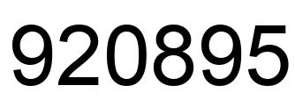 Number 920895 black image