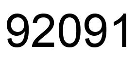 Number 92091 black image