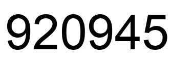 Número 920945 imagen negro