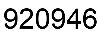 Número 920946 imagen negro