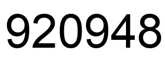 Número 920948 imagen negro