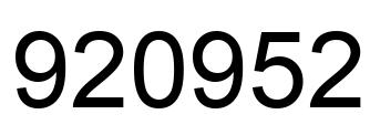 Número 920952 imagen negro