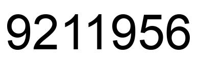 Number 9211956 black image